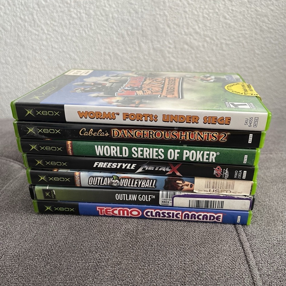 Lot of 7 Original Xbox Games For Parts or Not Working - Scratches Read